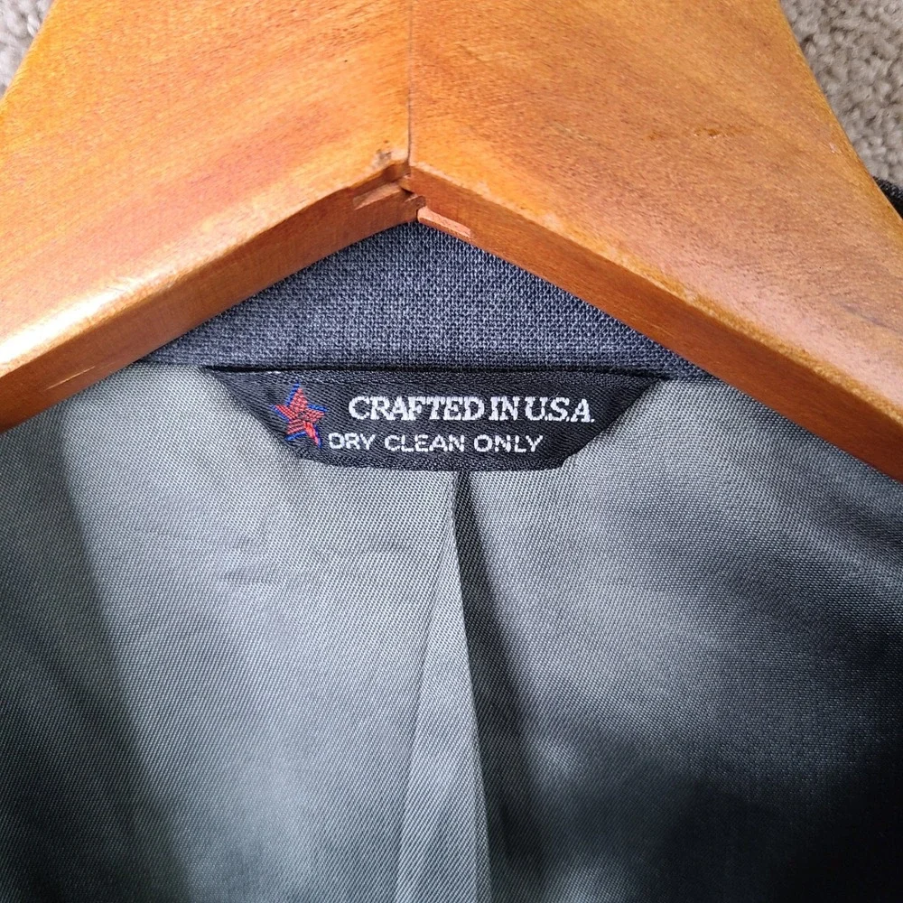 Vintage Brookford Jacket Mens 43R Gray Blazer Two Button‎ Suit Coat Formal Wear